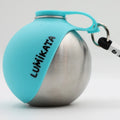 Lumikata 2-in-1 Portable Dog Water Bottle and Bowl, 10oz Stainless Steel Leak-Proof Tumbler for Walking