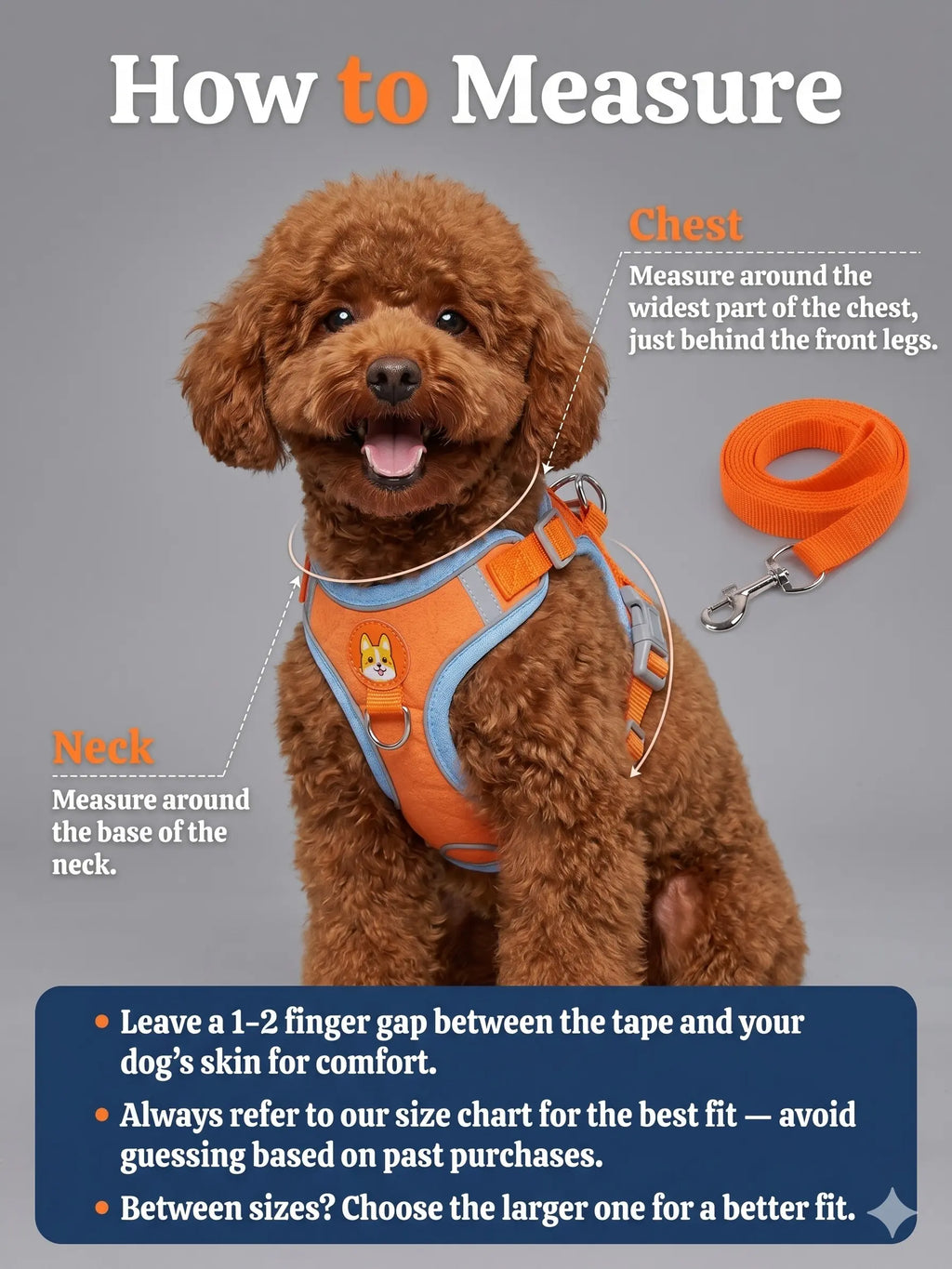 Adjustable Pet Harness and Leash Set - Soft Suede Vest, Durable Reflective Design, Tangle-Free Leash for Effortless Walking, Perfect for Daily and Nighttime Use